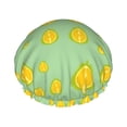 thumbnail image 1 of Cute Light Green Durian Shower Cap, Reusable Bath Hair Hat for all Hair Lengths Hair Cover with Elastic Band Double Waterproof Layers Bathing Hat, 1 of 5
