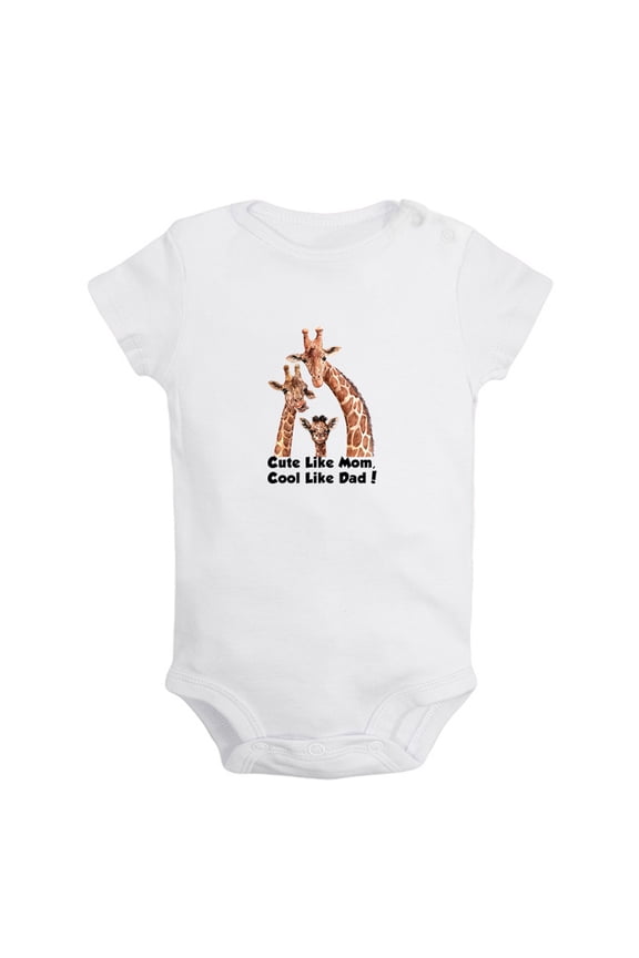 Cute Like Mom Cool Like Dad Funny Rompers For Babies, Animal Giraffe Jumpsuit, Newborn Baby Unisex Bodysuits, Infant Jumpsuits, Toddler 0-24 Months Kids One-Piece Oufits