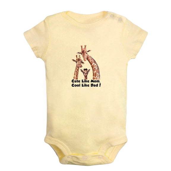 Cute Like Mom Cool Like Dad Funny Rompers For Babies, Animal Giraffe Jumpsuit, Newborn Baby Unisex Bodysuits, Infant Jumpsuits, Toddler 0-24 Months Kids One-Piece Oufits