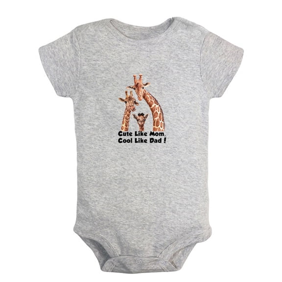 Cute Like Mom Cool Like Dad Funny Rompers For Babies, Animal Giraffe Jumpsuit, Newborn Baby Unisex Bodysuits, Infant Jumpsuits, Toddler 0-24 Months Kids One-Piece Oufits