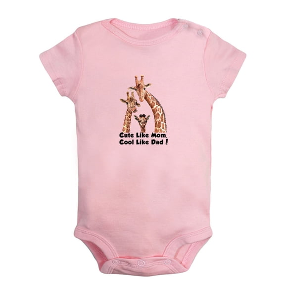 Cute Like Mom Cool Like Dad Funny Rompers For Babies, Animal Giraffe Jumpsuit, Newborn Baby Unisex Bodysuits, Infant Jumpsuits, Toddler 0-24 Months Kids One-Piece Oufits