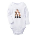thumbnail image 1 of Cute Like Mom Cool Like Dad Funny Rompers, Newborn Baby Unisex Bodysuits, Infant Animal Giraffe Pattern Jumpsuits, Toddler 0-12 Months Kids Long Sleeves Oufits (White, 0-6 Months), 1 of 4