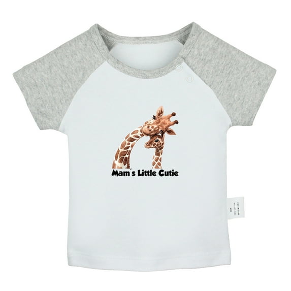 Cute Like Mom Cool Like Dad Funny T shirt For Baby, Newborn Babies Animal Giraffe T-shirts, Infant Tops, 0-24M Kids Graphic Tees Clothing (Short Gray Raglan T-shirt, 12-18 Months)