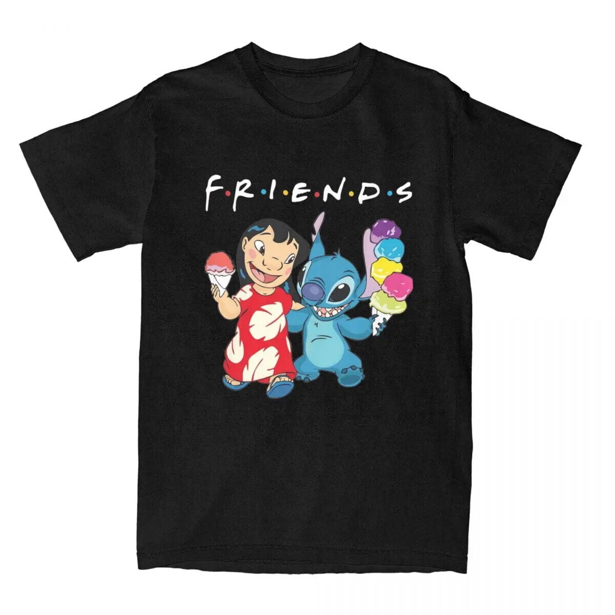 Cute Lilo And Stitch Friends Men Women's T Shirt Stitch 626 Accessories