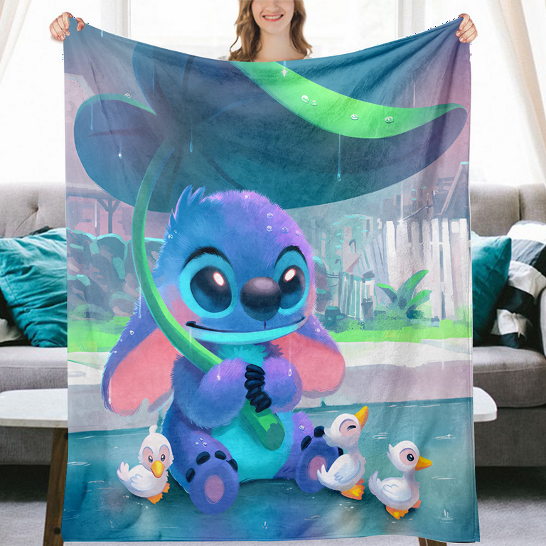 Cute Lilo Stitch Anime Blanket for Kids Adults Ultra Soft Flannel Blanket for Living Room Office Home Couch Bed Couch Decor 40x60Inch 100 150cm Walmart