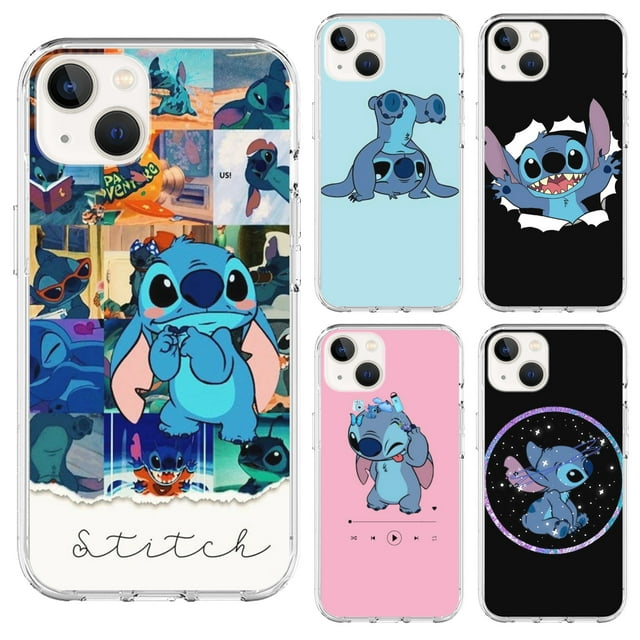 Cute Lilo & Stitch Cartoon Soft Shockproof Phone Cases For iPhone 14 14 ...