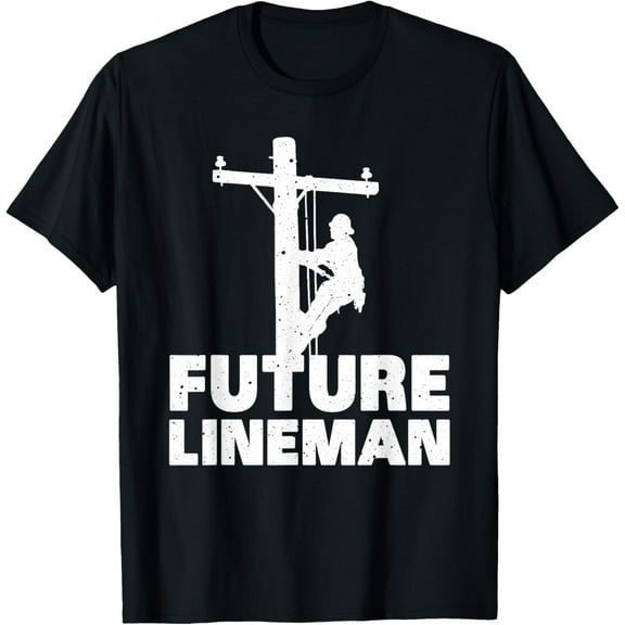 Cute Lineman Designs For Kids Men Women Electrician Funny T-Shirt