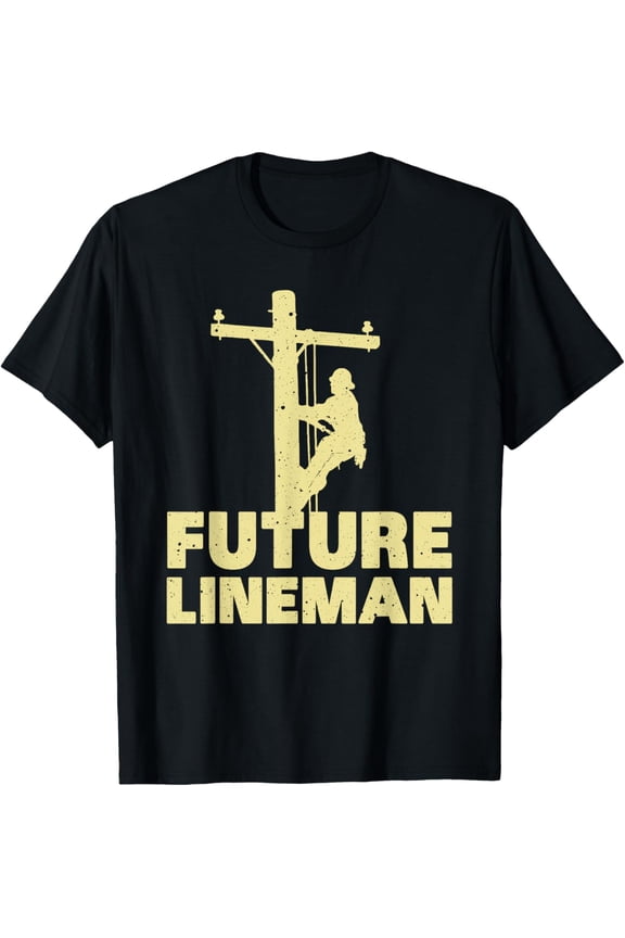 Cute Lineman Designs For Kids Men Women Electrician Funny T-Shirt