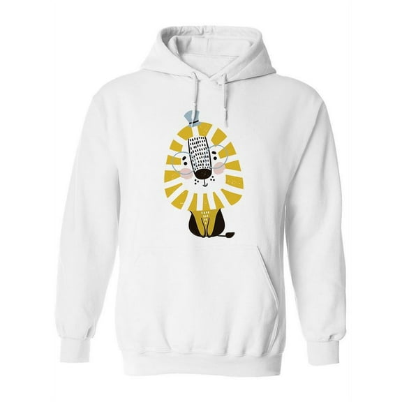 Cute Lion Cartoon Design Hoodie Women -Image by Shutterstock, Female Small