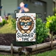 thumbnail image 1 of Cute Lion Face in Sunglasses Conches Garden Flag Double Sided Outdoor Banners for Courtyard Outdoor Lawn Farmhouse Holiday Decorations, 1 of 5