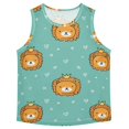 thumbnail image 1 of Cute Lion Heads with Crown Stars Vest Undershirt Tank Top Sleeveless Quick Dry S, 1 of 7