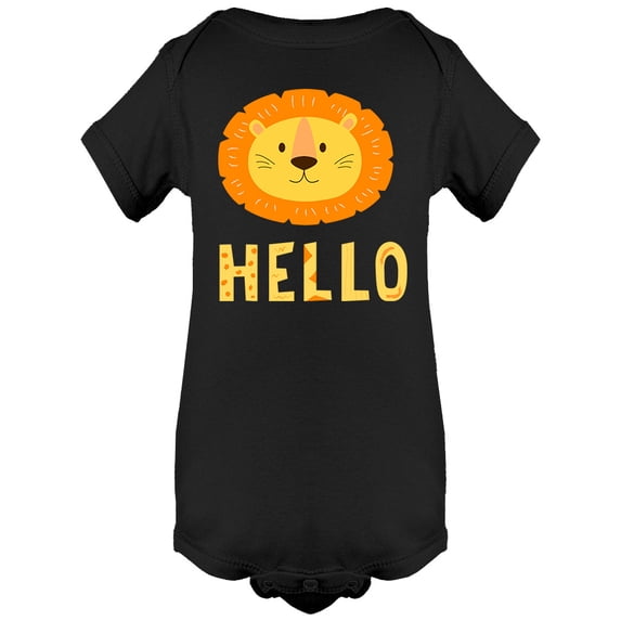 Cute Lion Hello Bodysuit Infant -Image by Shutterstock, Newborn