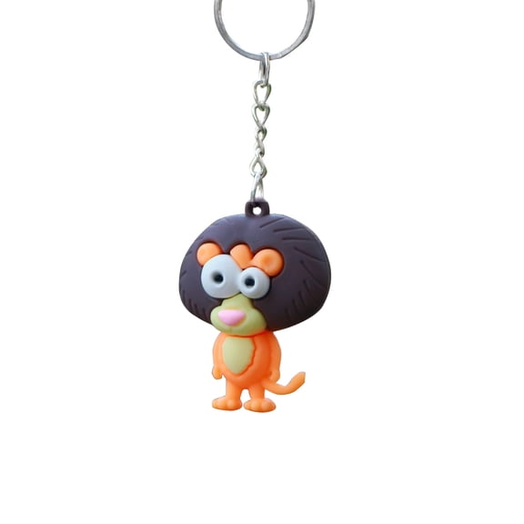 Cute Lion Keychain for Car Keys, Cartoon Key Holder Kawaii Backpack Accessory,  Decorative Animal Keyring Charm Birthday Gifts