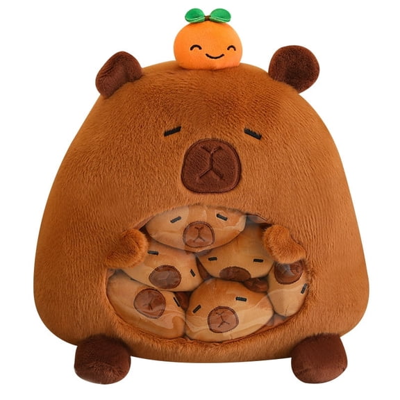 Capybara Plush Toy Pillow Cute Stuffed Animal Snack Storage Plush