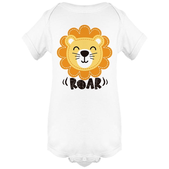 Cute Lion Roar Design Bodysuit Infant -Image by Shutterstock,  24 Months