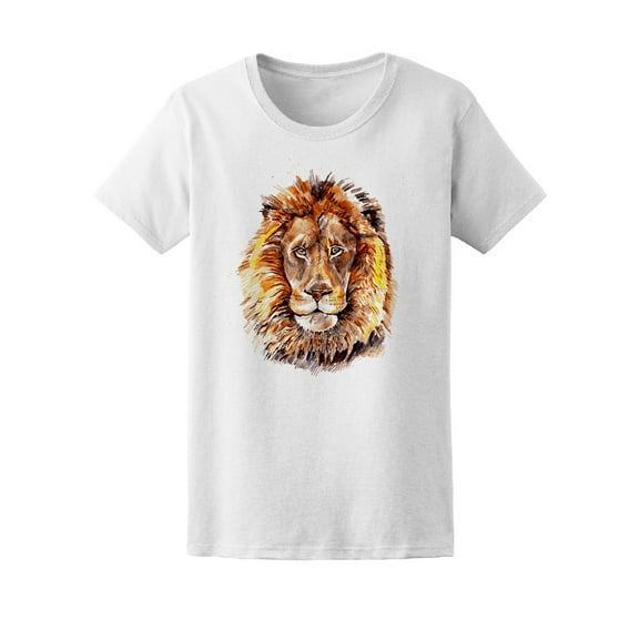 Cute Lion Watercolor Sketch T-Shirt Men -Image by Shutterstock, Male 3X-Large