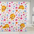 thumbnail image 1 of Cute Lion Waterproof Bathroom Curtain Girly Pink Floral Bath Curtain, Animal Theme Shower Curtain Chic Flowers Bathroom Curtains, Spring Blossoms Shower Set, 1 of 6