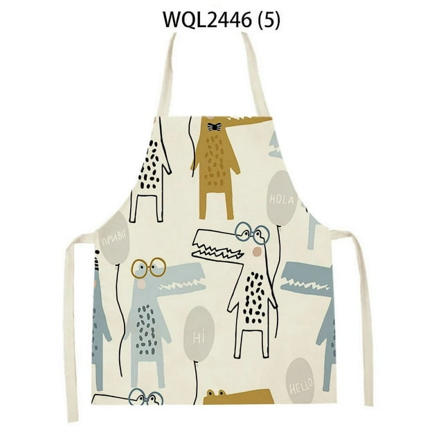 Cute Little Animal Print Apron Children's Apron Household Kitchen