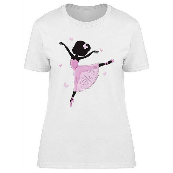 Cute Little Ballerina Design T-Shirt Women -Image by Shutterstock, Female x-Large