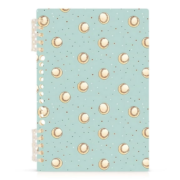 Cute Little Baseballs Notebooks 1-subject Journal 60 Sheets A5 College Ruled Paper Detachable Ring 8.3"x5.7"