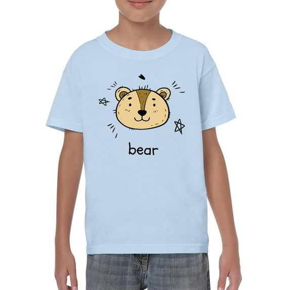 Cute Little Bear Face T-Shirt Juniors -Image by Shutterstock, x-Small