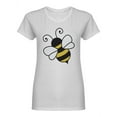 thumbnail image 1 of Cute Little Bee Design Shaped T-Shirt Women -Image by Shutterstock, Female Small, 1 of 2