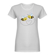 Cute Little Bees Shaped T-Shirt Women -Image by Shutterstock, Female Small