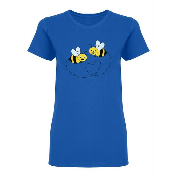 Cute Little Bees Shaped T-Shirt Women -Image by Shutterstock, Female XX-Large