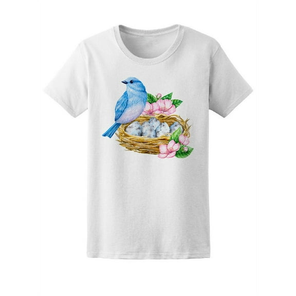 Cute Little Bird In Nest T-Shirt Women -Image by Shutterstock, Female x-Large