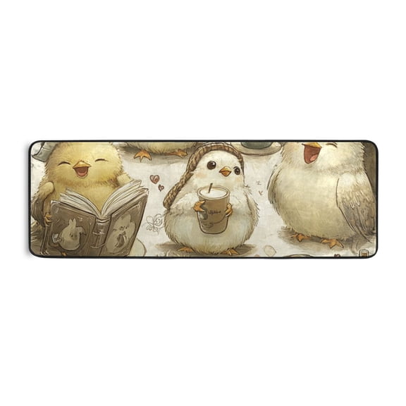 Cute Little Birds Runner Rug for Hallways Kitchen Non Slip 2'x 6' Washable Hall Carpet for Bedroom Entryway Laundry Room