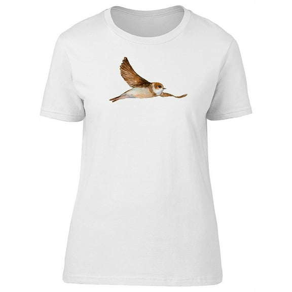 Cute Little Brown Swallow Bird T-Shirt Women -Image by Shutterstock, Female Large