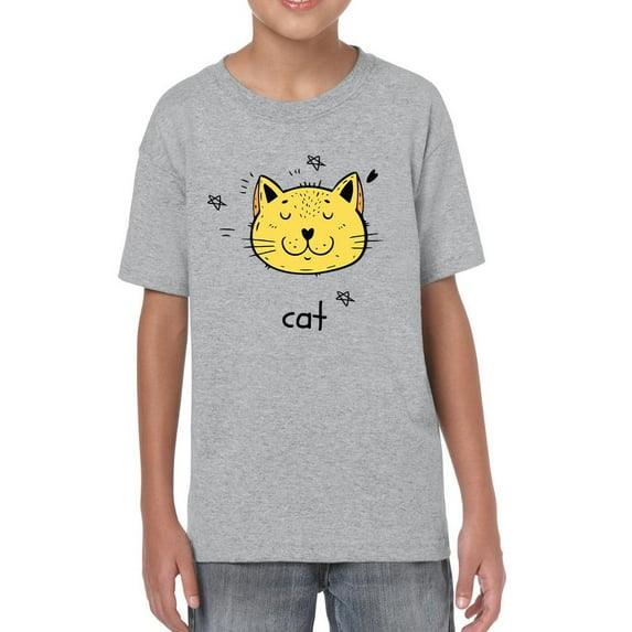 Cute Little Cat Face T-Shirt Juniors -Image by Shutterstock, Medium