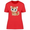 thumbnail image 1 of Cute Little Cat Sitting T-Shirt Women -Image by Shutterstock, Female Large, 1 of 2