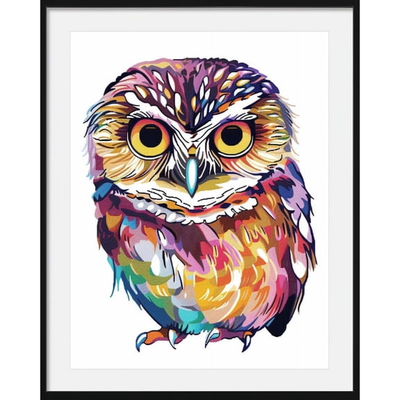 Cute Little Colorful Owl DIY 11CT Stamped Cross Stitch Kits for Beginners Easy Needlepoint Embroidery Counted Cross Stitch Art Craft for Wall Decoration 12x16inch(2)
