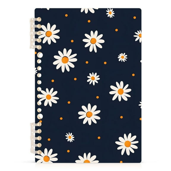 Cute Little Daisy Notebooks 1-subject Journal 60 Sheets A5 College Ruled Paper Detachable Ring 8.3"x5.7"