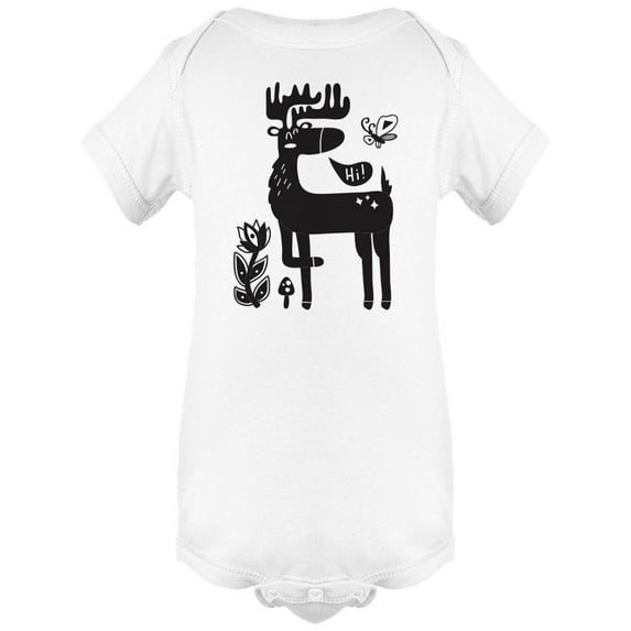 Cute Little Deer And Nature Bodysuit Infant -Image by Shutterstock, 6 Months