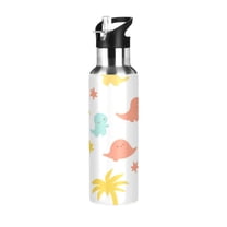 Cute Little Dinosaur 600ml Double Walled Stainless Steel LeakProof Sports Bottle Thermo 8h
