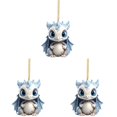 Cute Little Dragon Christmas Pattern Print Home Tree Pendant Christmas