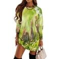thumbnail image 1 of Cute Little Easter Bunnies on Green Grass Loose Dress Evening Dress Summer Dresses for Women Luxury Dress Long Sleeved Dress, 1 of 4