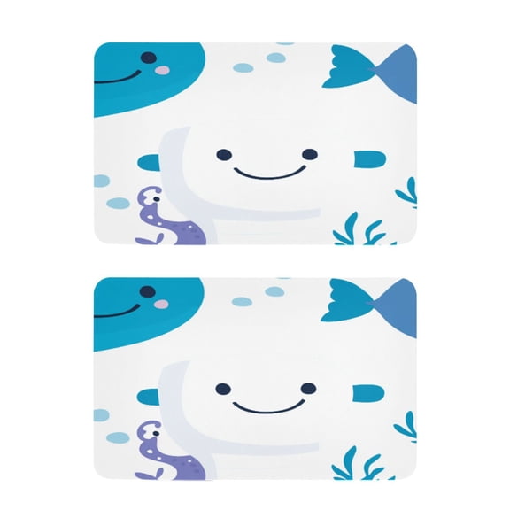 Cute Little Fish 2 Pack 4x2.5 Inch Magnetic Stickers Thick and Strong for Fridge Dishwasher Teaching