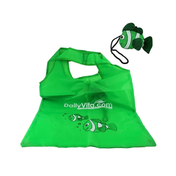 Cute Little Fish Fold up Reusable Shopping Tote / Grocery Bag