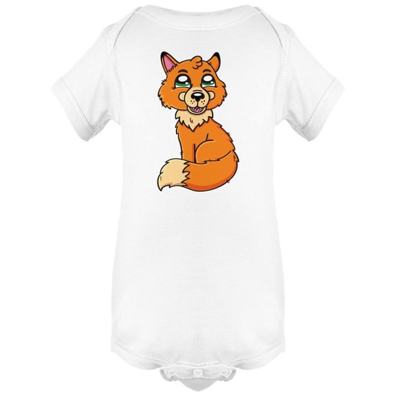 Cute Little Fox Smiling Bodysuit Infant -Image by Shutterstock, Newborn