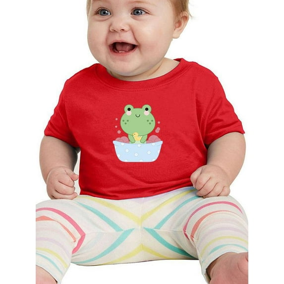 Cute Little Frog Bubble Bath T-Shirt Infant -Image by Shutterstock, 6 Months