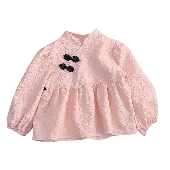 Cute Little Girls Lace Dress Long Sleeve Chinese Year Toddler