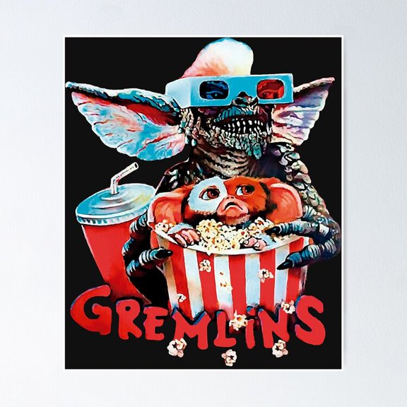 Cute Little Green Monsters Graphic Wall Art Kids Room Decor, Unframed Poster