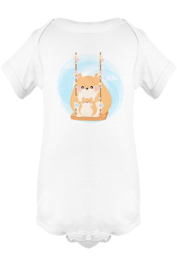 Cute Little Hamsters On A Swing Bodysuit Infant -Image by Shutterstock, Newborn