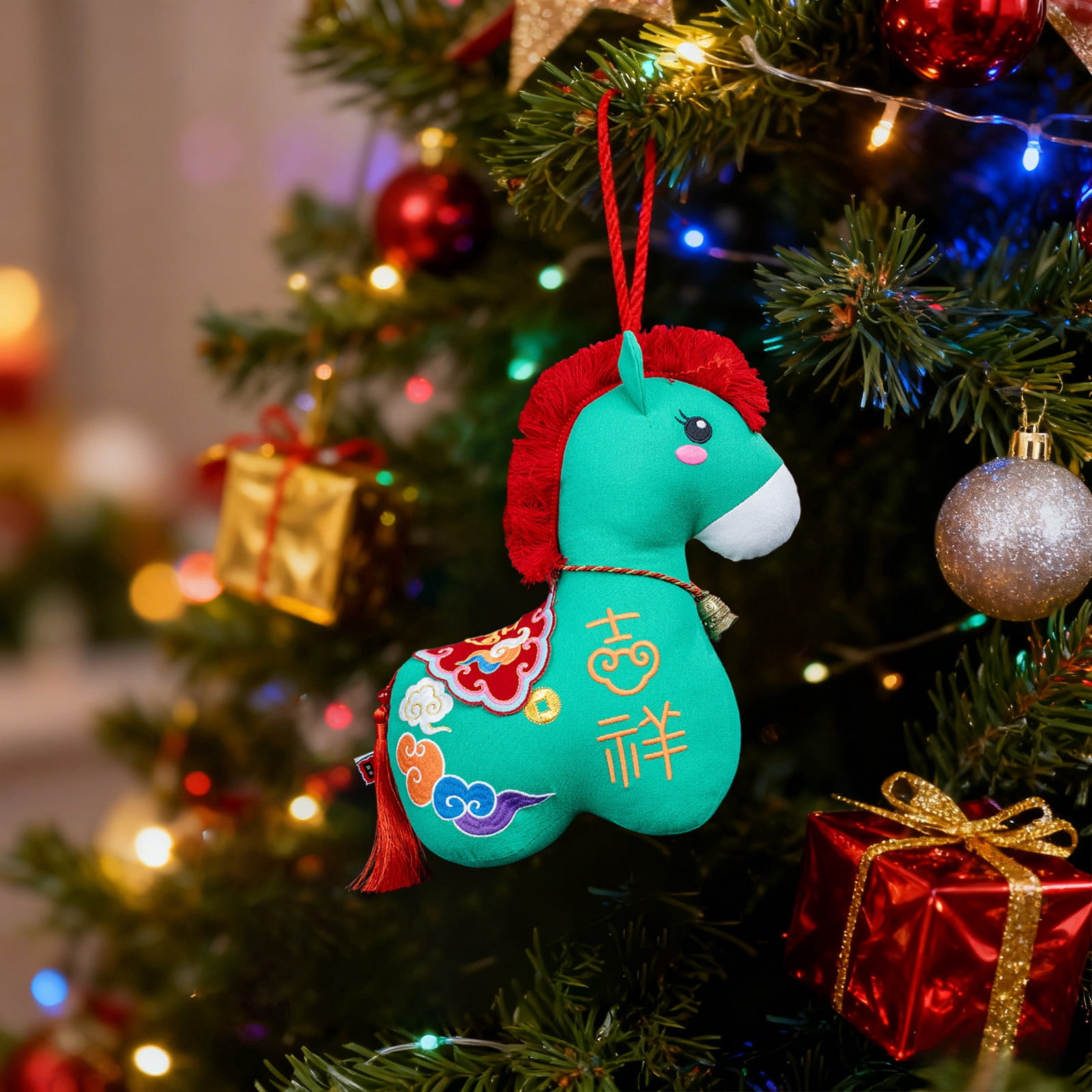 Cute Little Horse Plush Ornament For New Year Lucky Charm