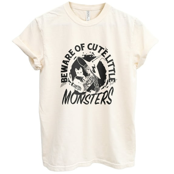 Cute Little Monster Fun Graphic Tee T-Shirt for Women Men, Short Sleeve Summer Tops