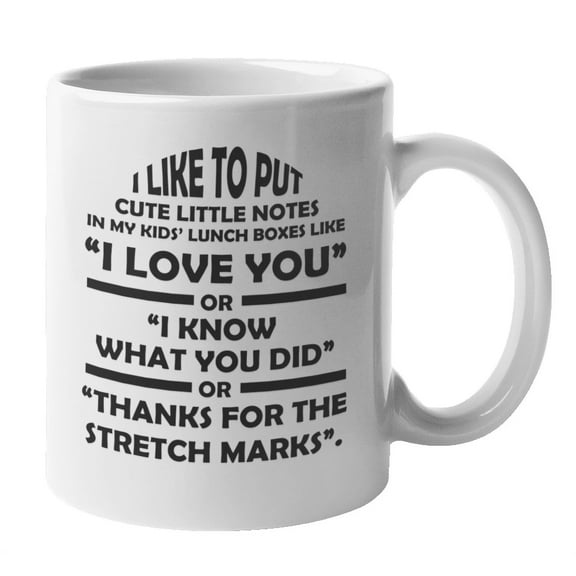 Cute Little Notes, Sweet Sayings Coffee & Tea Mug for Mom or Mommy (11oz)