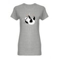 thumbnail image 1 of Cute Little Panda Falls Shaped T-Shirt Women -Image by Shutterstock, Female x-Large, 1 of 2